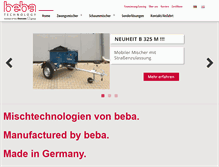 Tablet Screenshot of beba-mischtechnik.de
